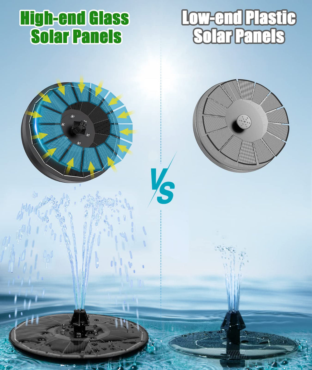 SZMP Solar Water Fountain in a garden setting