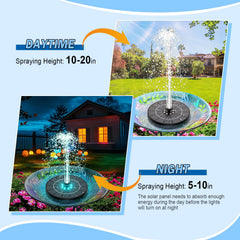 SZMP Solar Water Fountain in a garden setting