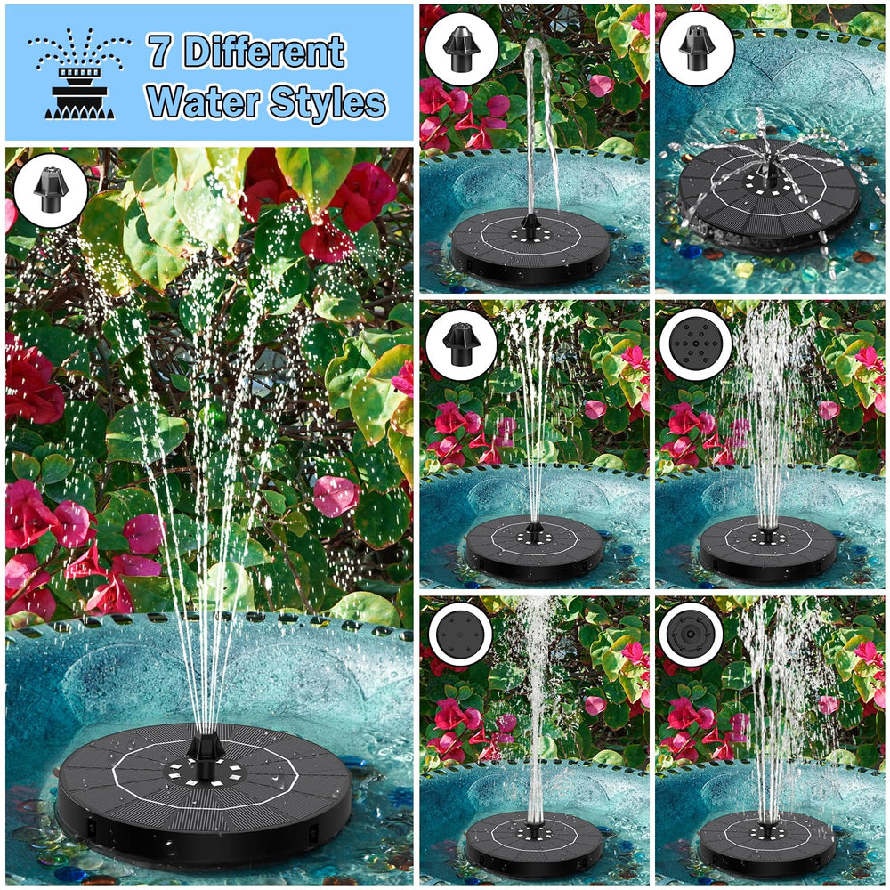 SZMP Solar Water Fountain in a pond