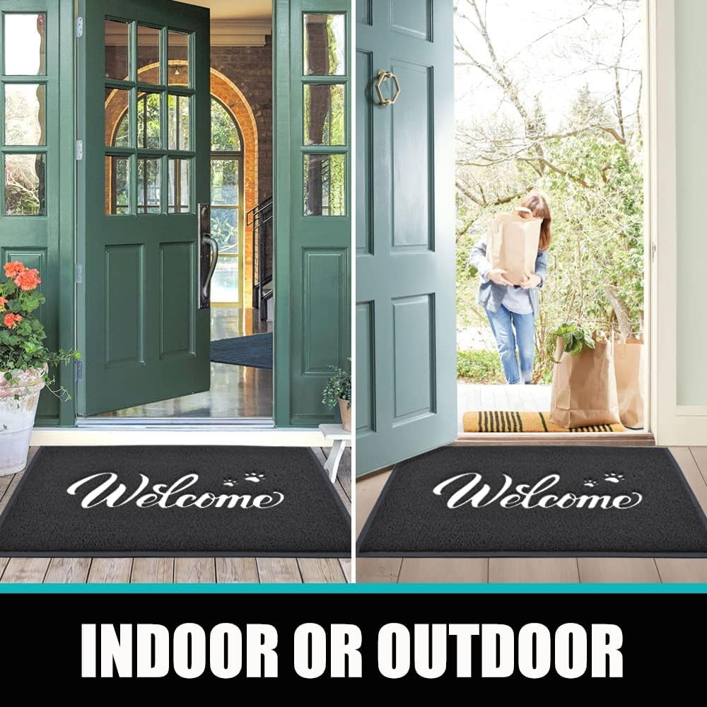T.HENV Welcome Mat easy to clean with a broom