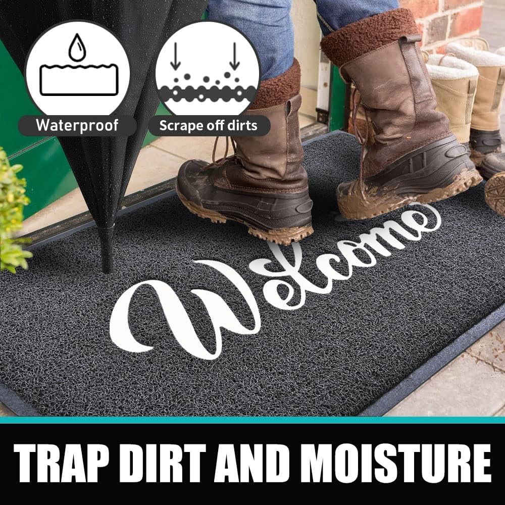 T.HENV Welcome Mat in outdoor setting