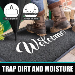 T.HENV Welcome Mat in outdoor setting