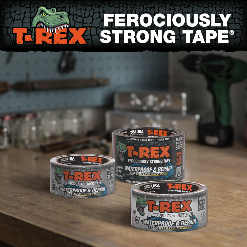 T-REX Pool Repair Tape applied underwater for sealing