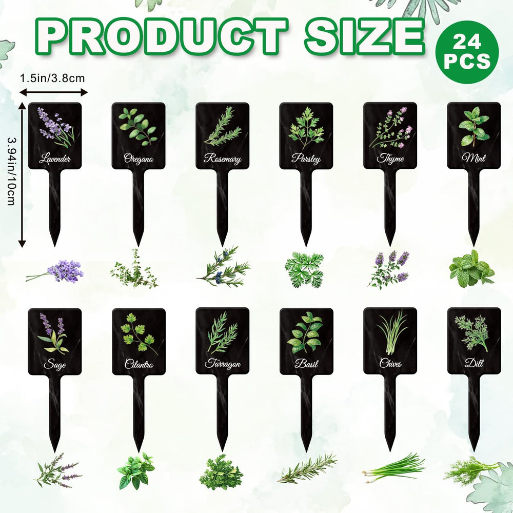 T-shaped acrylic plant marker inserted into soil