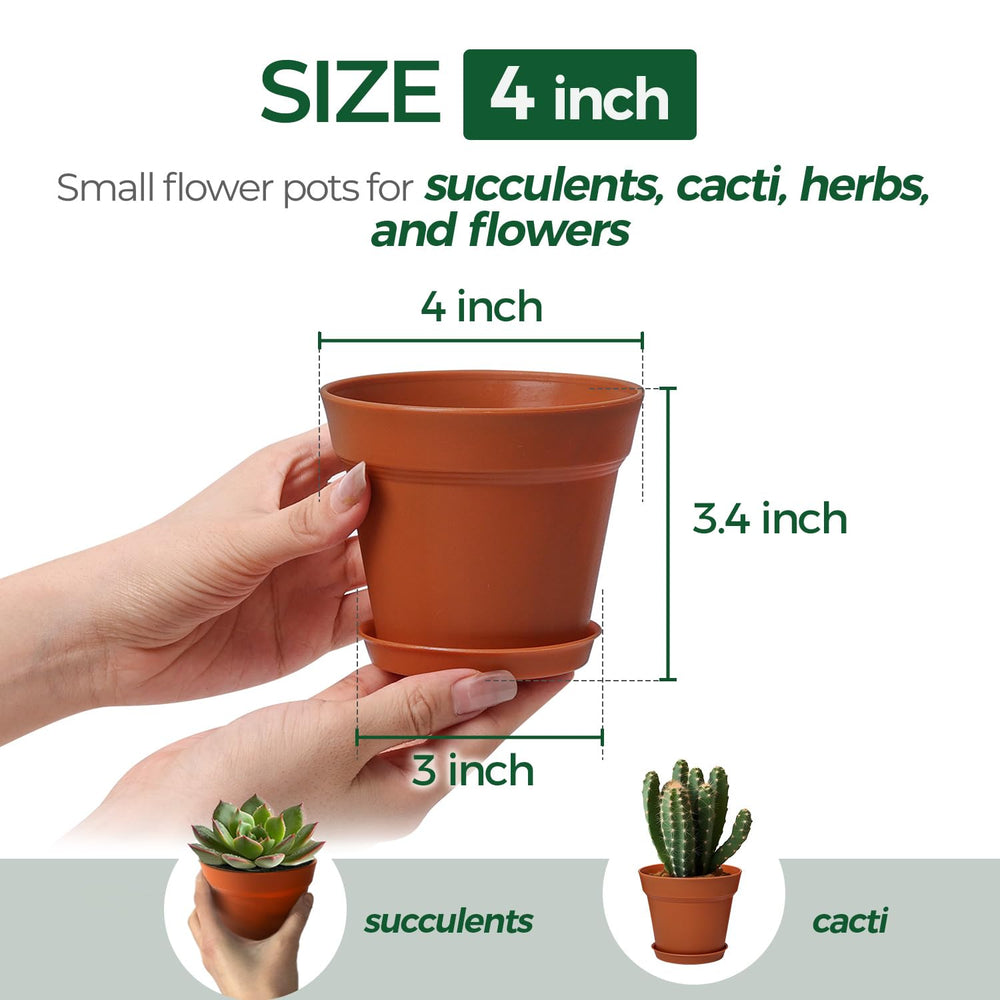T4U 4 inch plant pot showing excellent drainage holes
