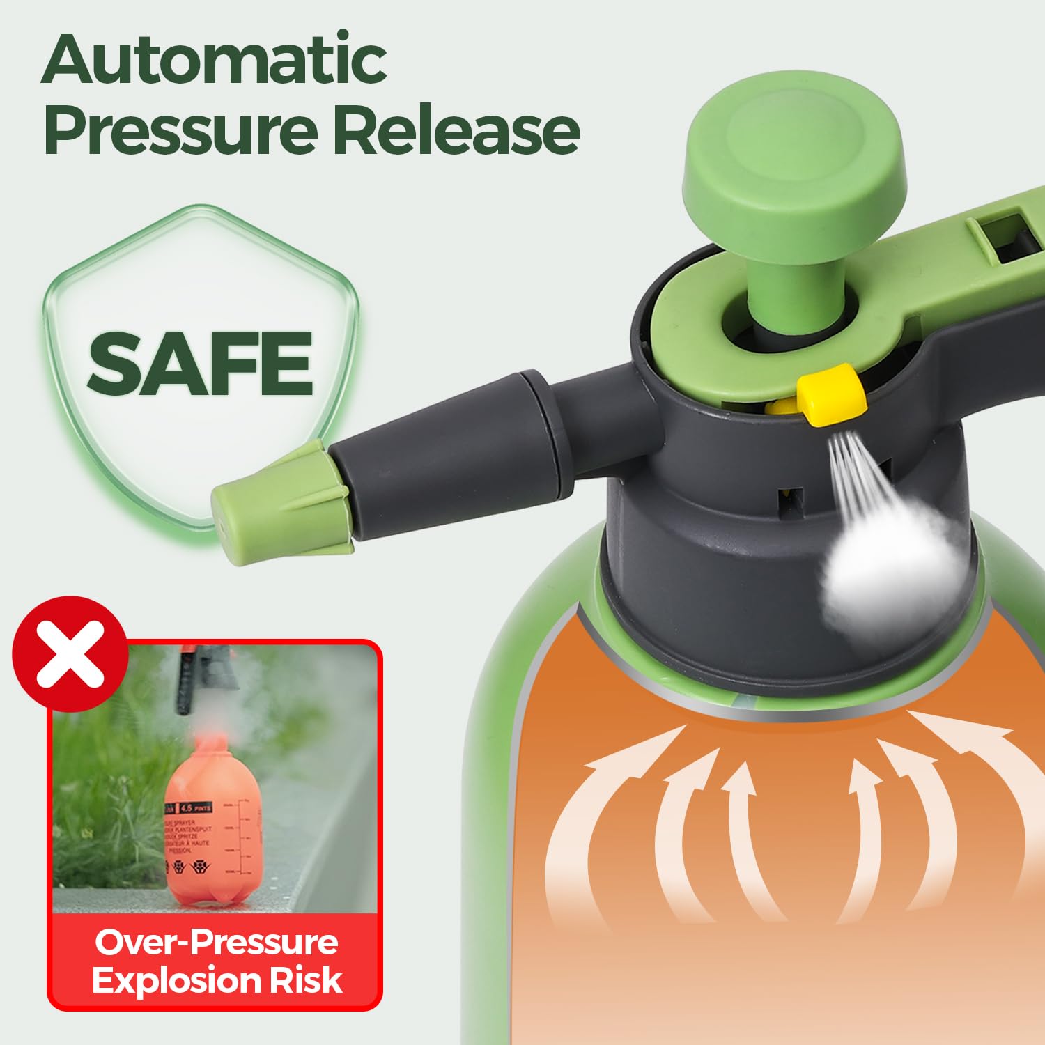 T4U Pump Sprayer in garden setting with plants