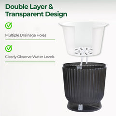 T4U Self Watering Pot 4 Inch with cotton rope watering system