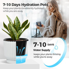 T4U Self Watering Pot 7 Inch with water reservoir