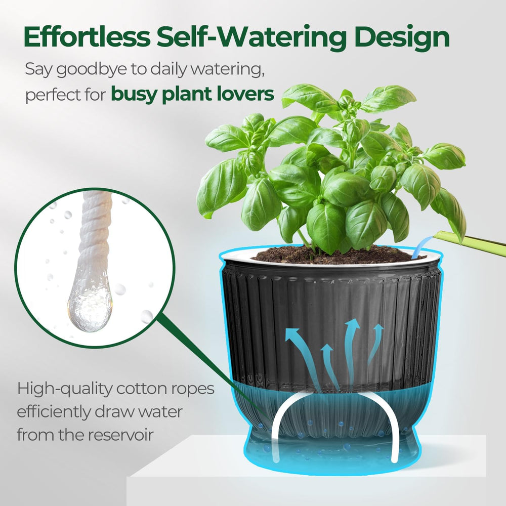 T4U Self Watering Pots 4 pack displayed together