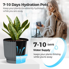 T4U Self Watering Pots 4 pack gray packaging