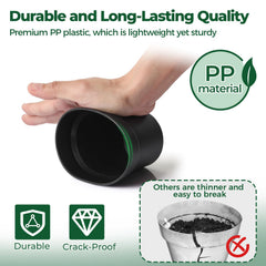 T4U Small Plant Pots 4 Inch black in a decorative setup