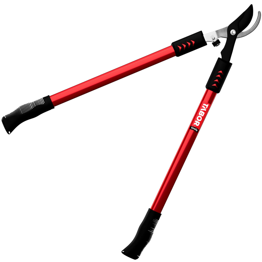TABOR TOOLS 28 Inch Bypass Lopper front view with carbon steel blades