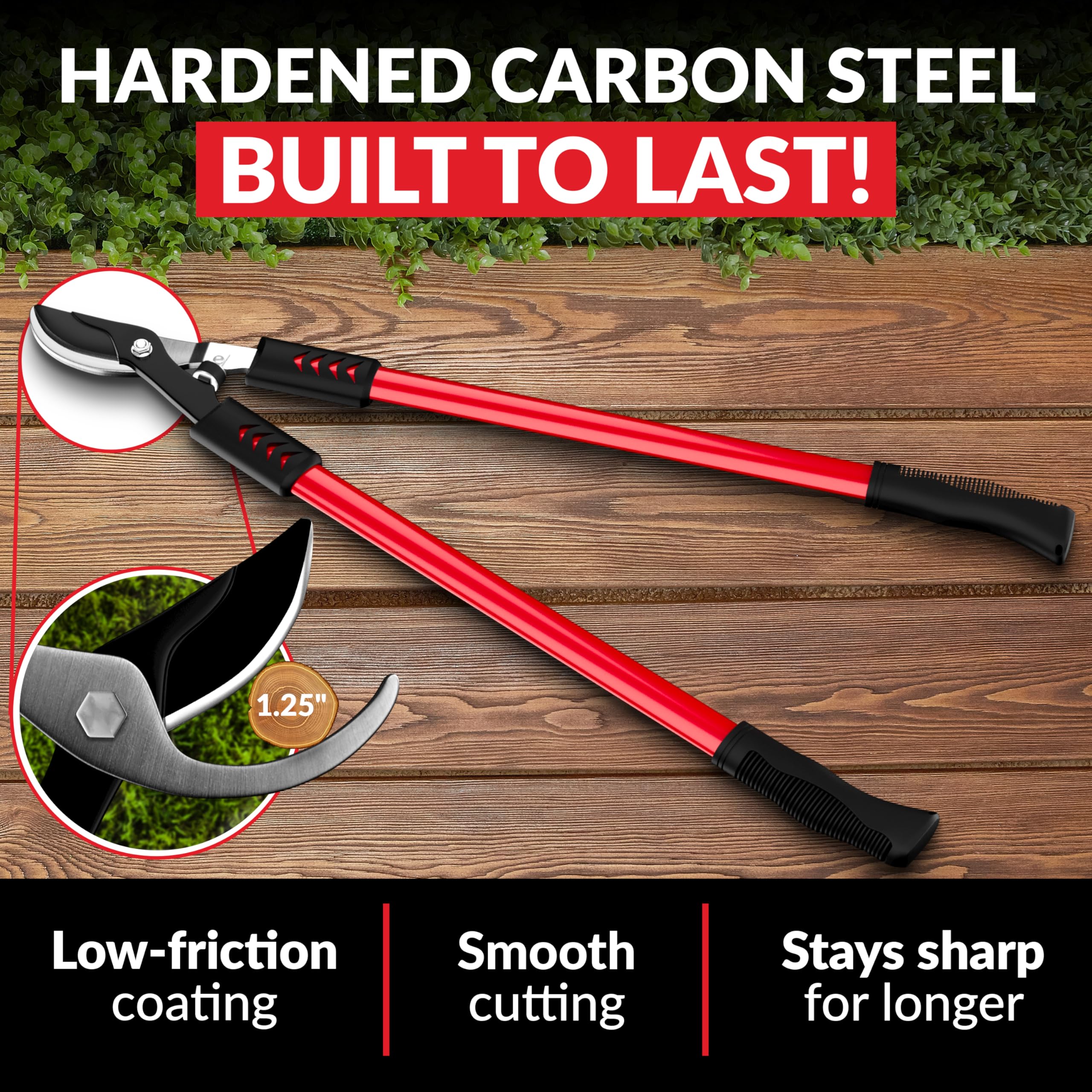 TABOR TOOLS Bypass Lopper showing rubberized handle grip