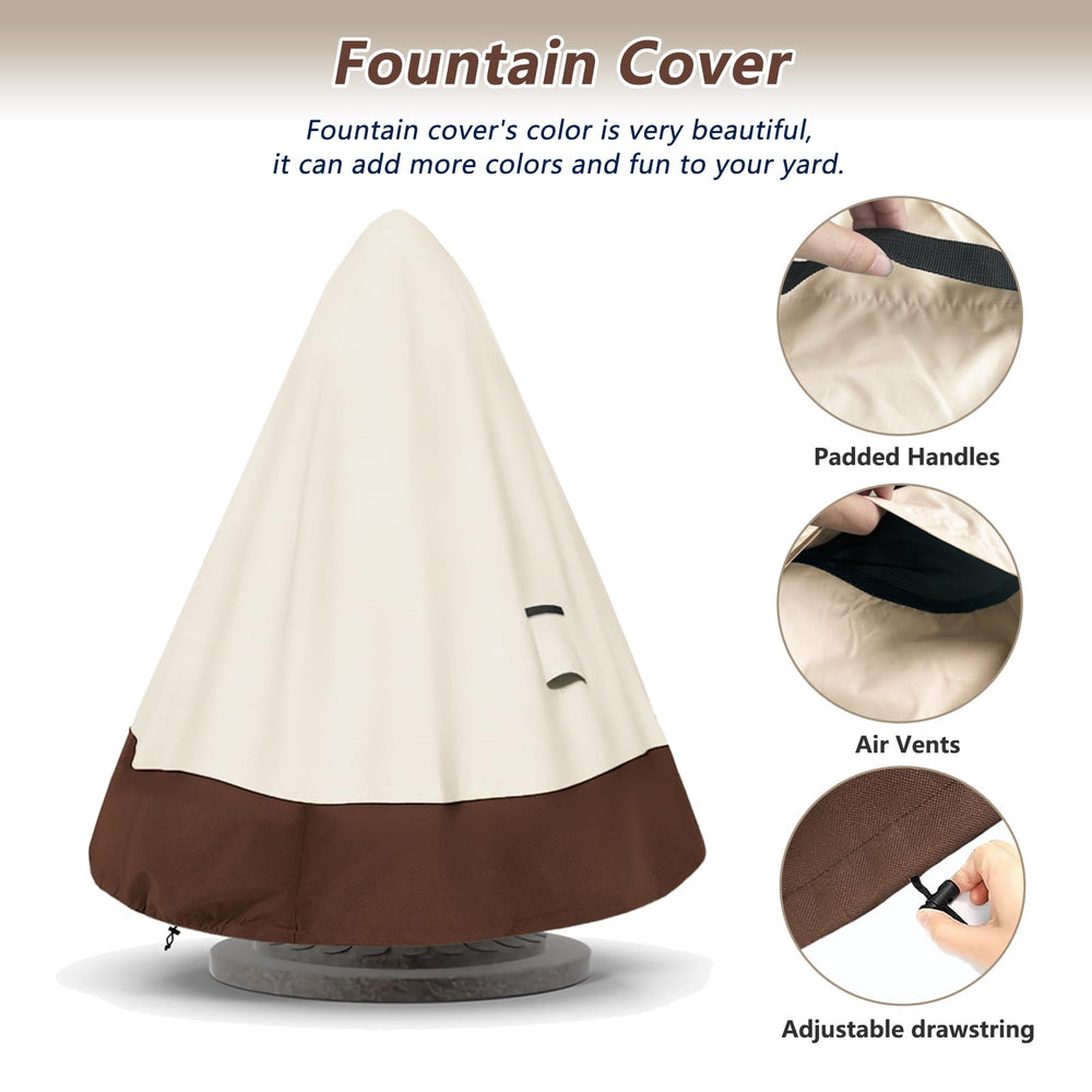 TACOMA Fountain Cover air vents for ventilation
