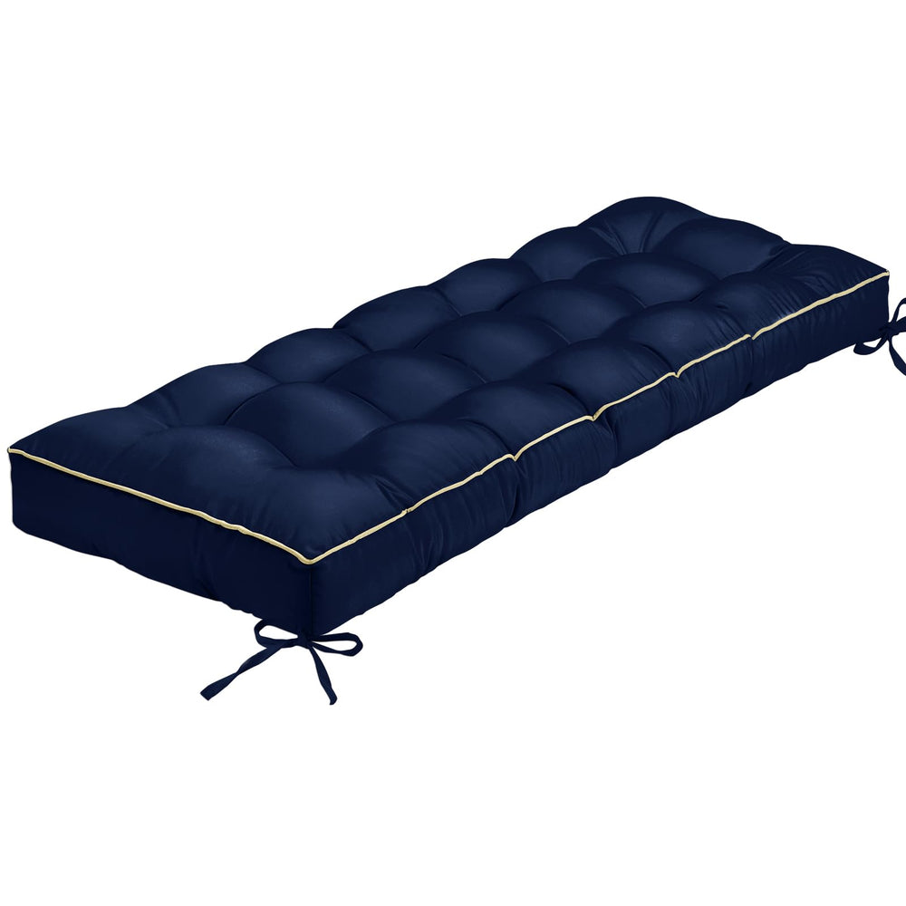 TaiBest Outdoor Bench Cushion 48X18X4 inch blue front view