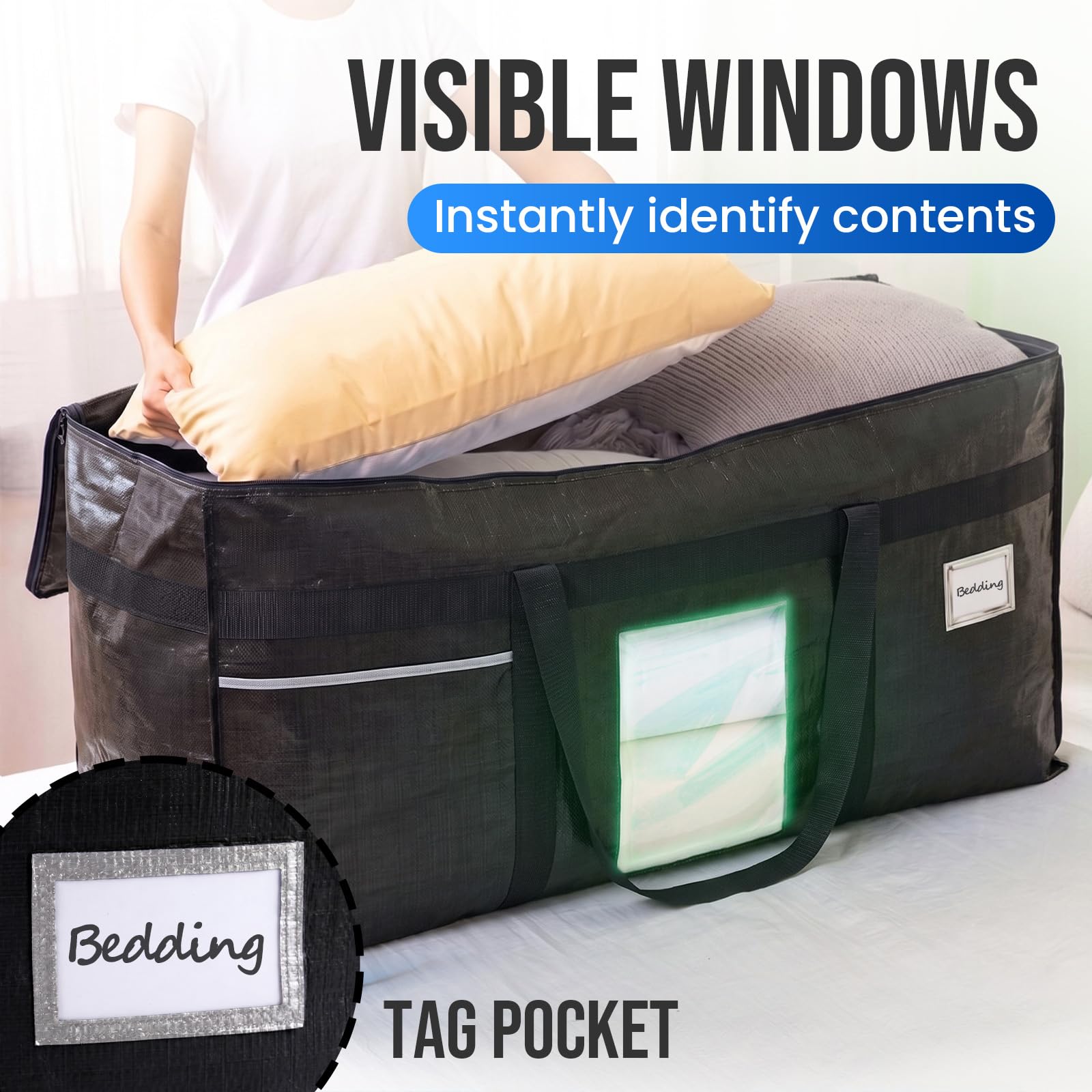 TAILI storage bag open showcasing large capacity