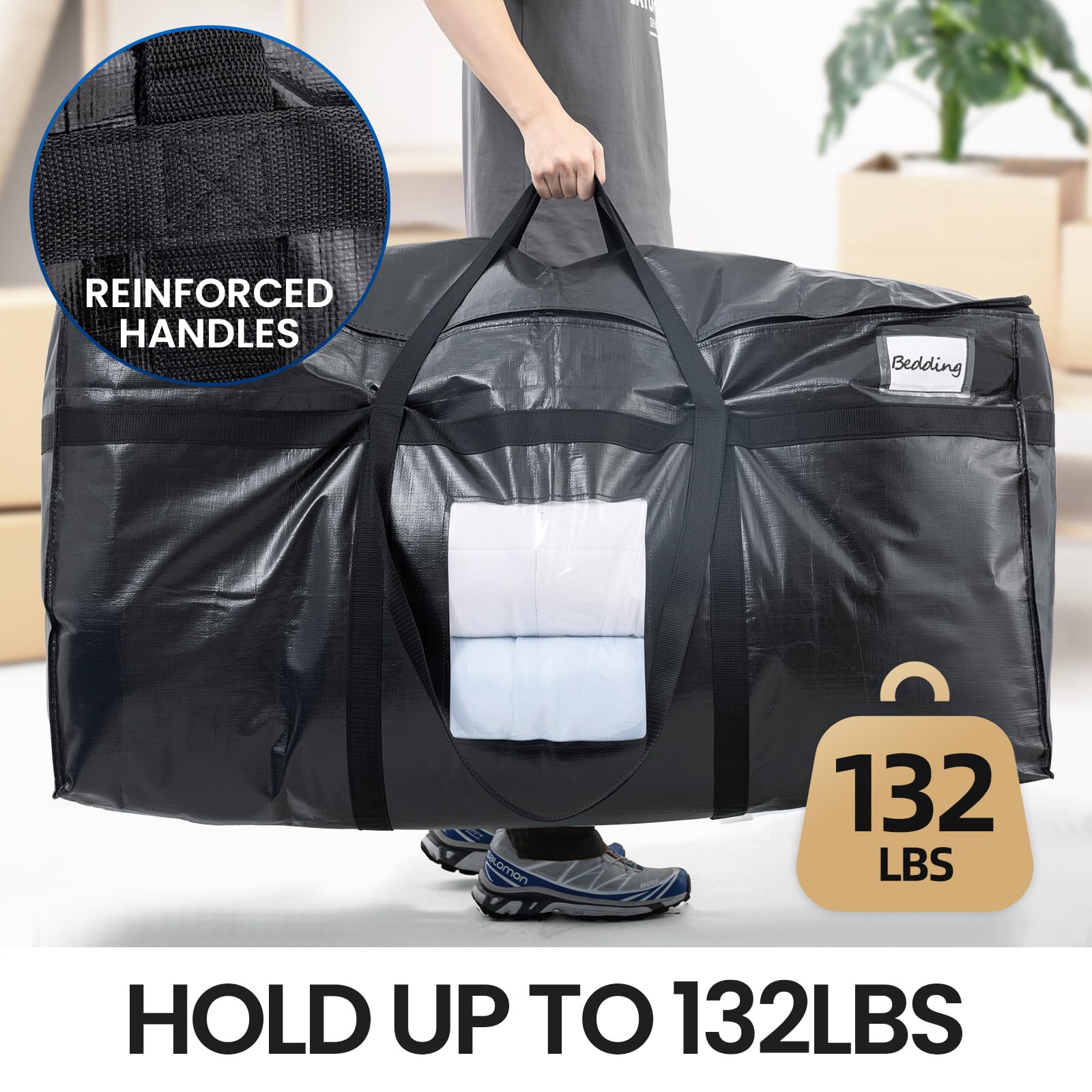TAILI storage bag showing three-sided zipper and U-shaped handles