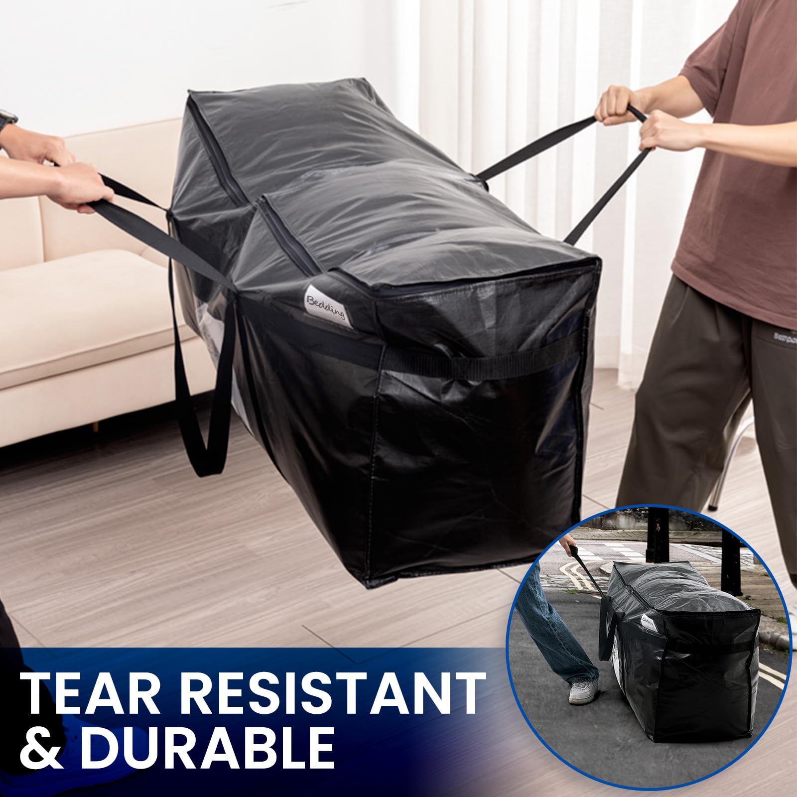 TAILI storage bag with transparent window for easy item identification