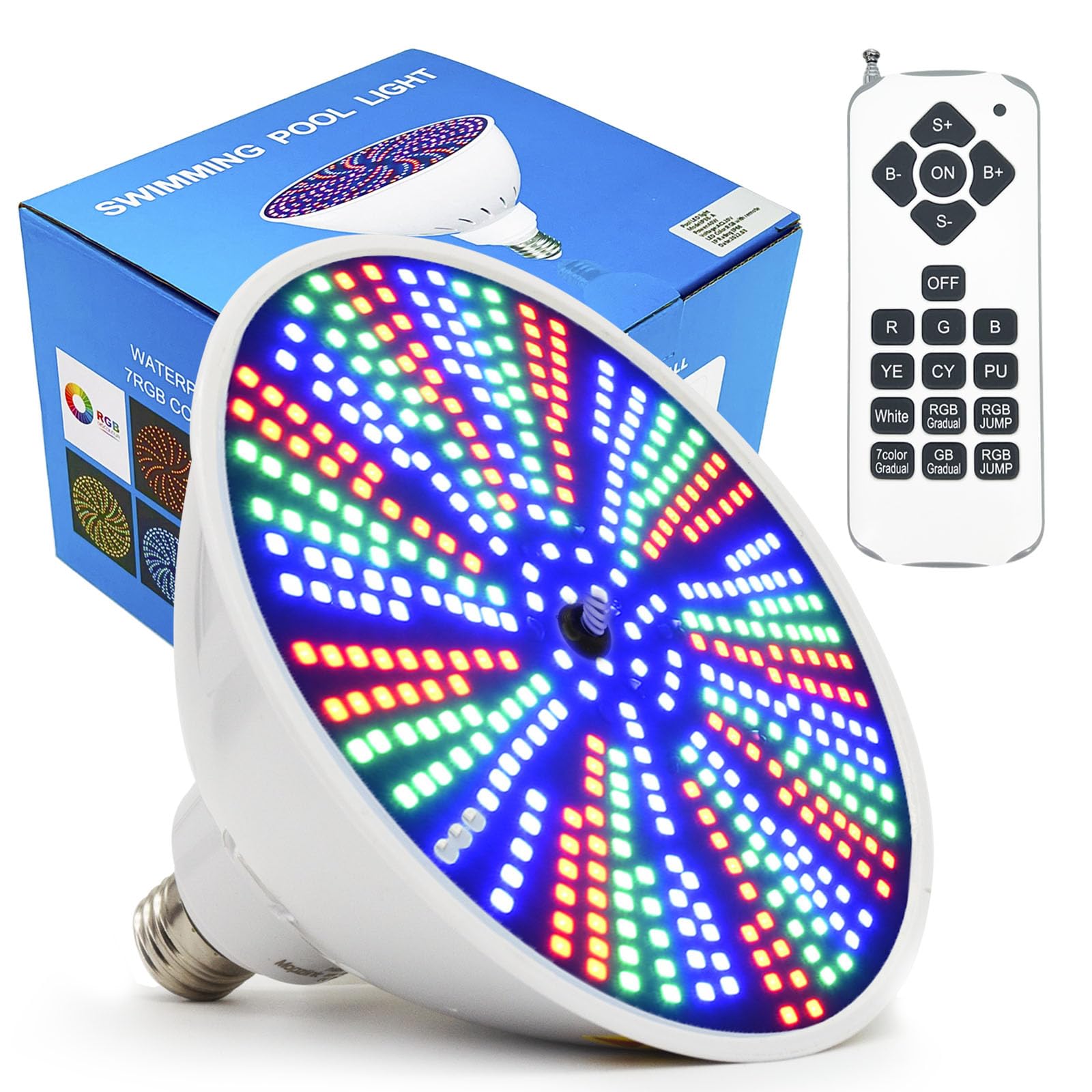 Tandanic 50W Color LED Pool Light Bulb front view