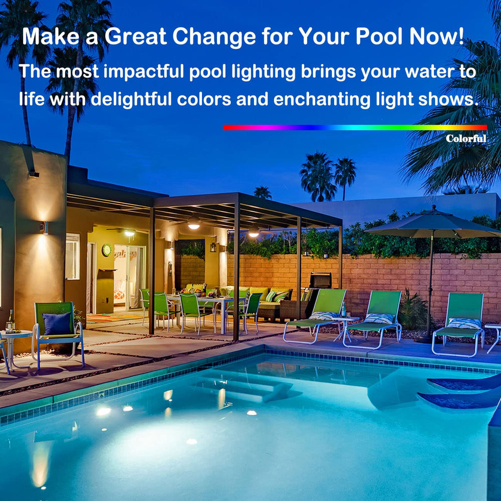 Tandanic Pool Light Bulb installed in swimming pool