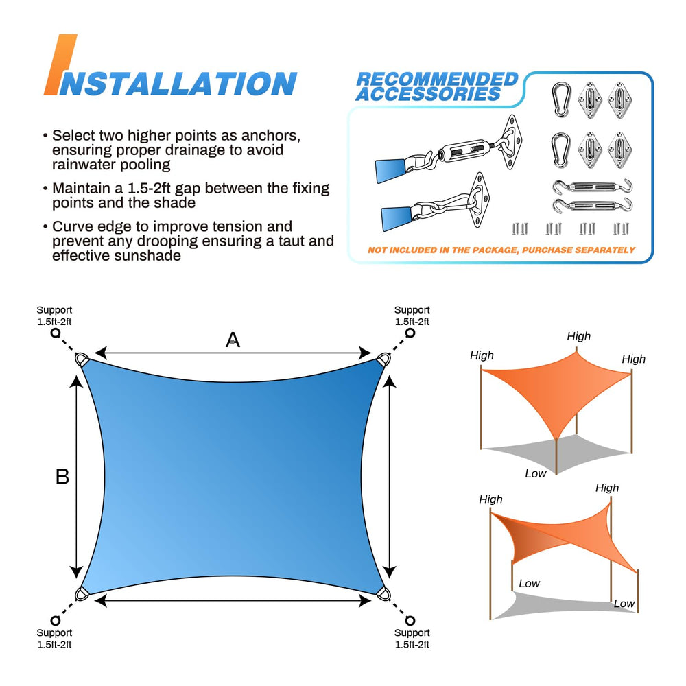 TANG shade sail in a garden setting