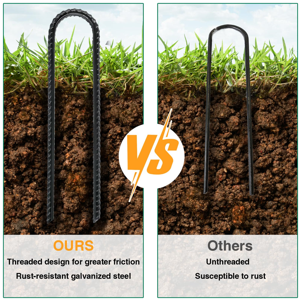 TANGJEAMER 8 Inch Rebar Stakes in outdoor setting