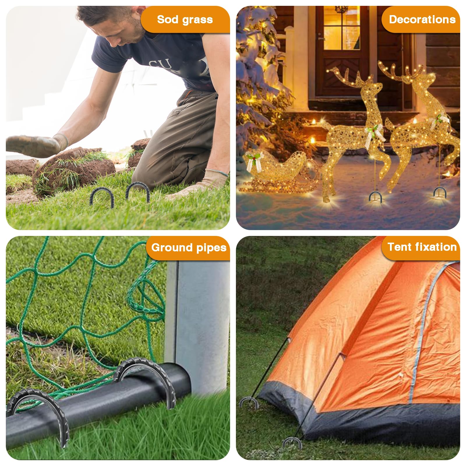TANGJEAMER 8 Inch Rebar Stakes used for securing a tent