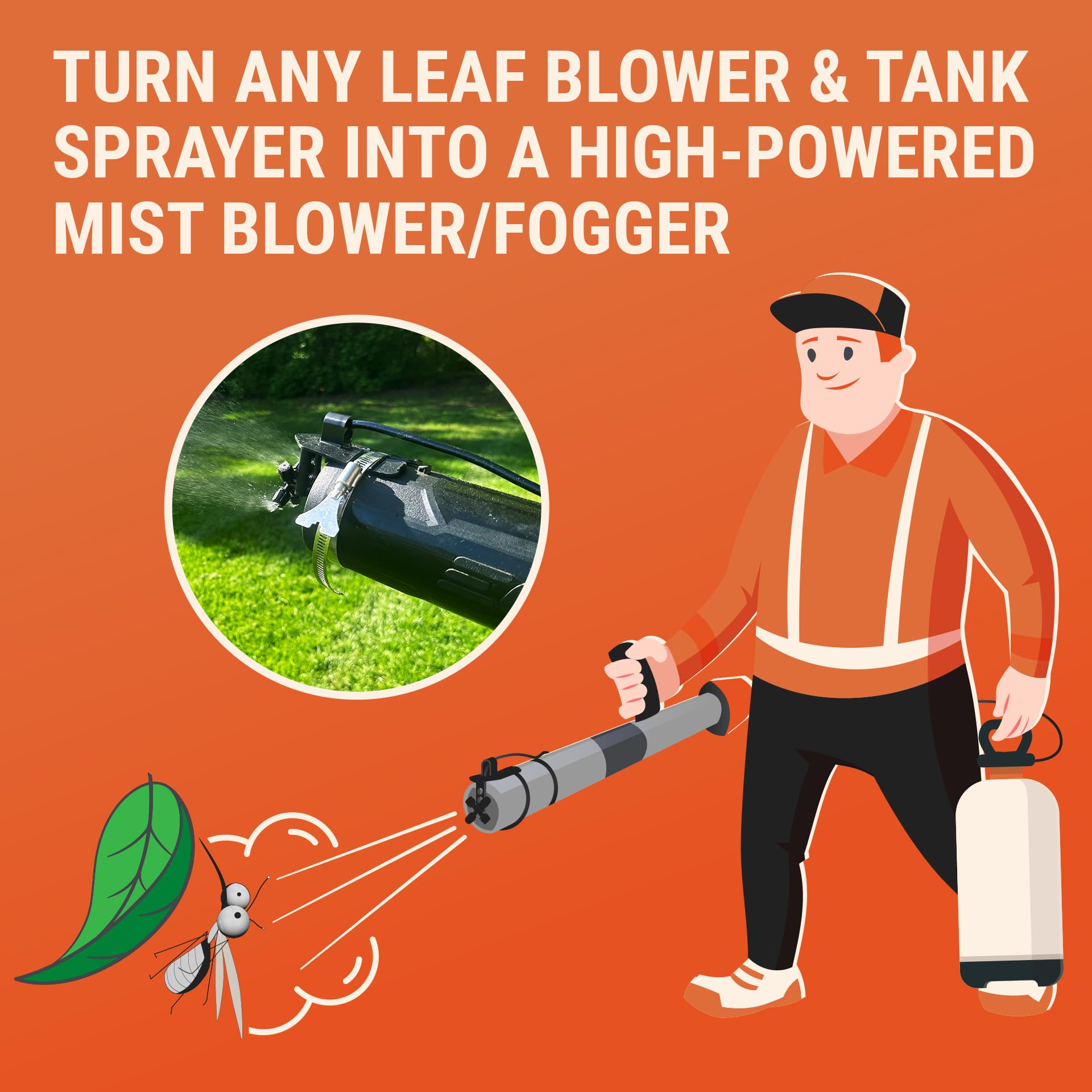 Tank sprayer and nozzle adapter from Mosquito Sniper System