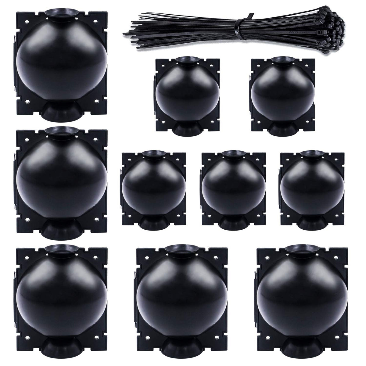 Tanzfrosch Tree Root Growing Box 10 pack black plastic front view