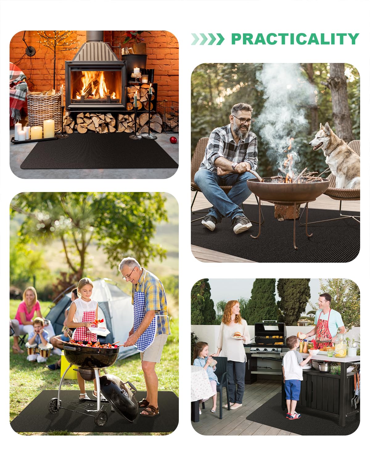 TAOMAND grill mat detailing stitched edges