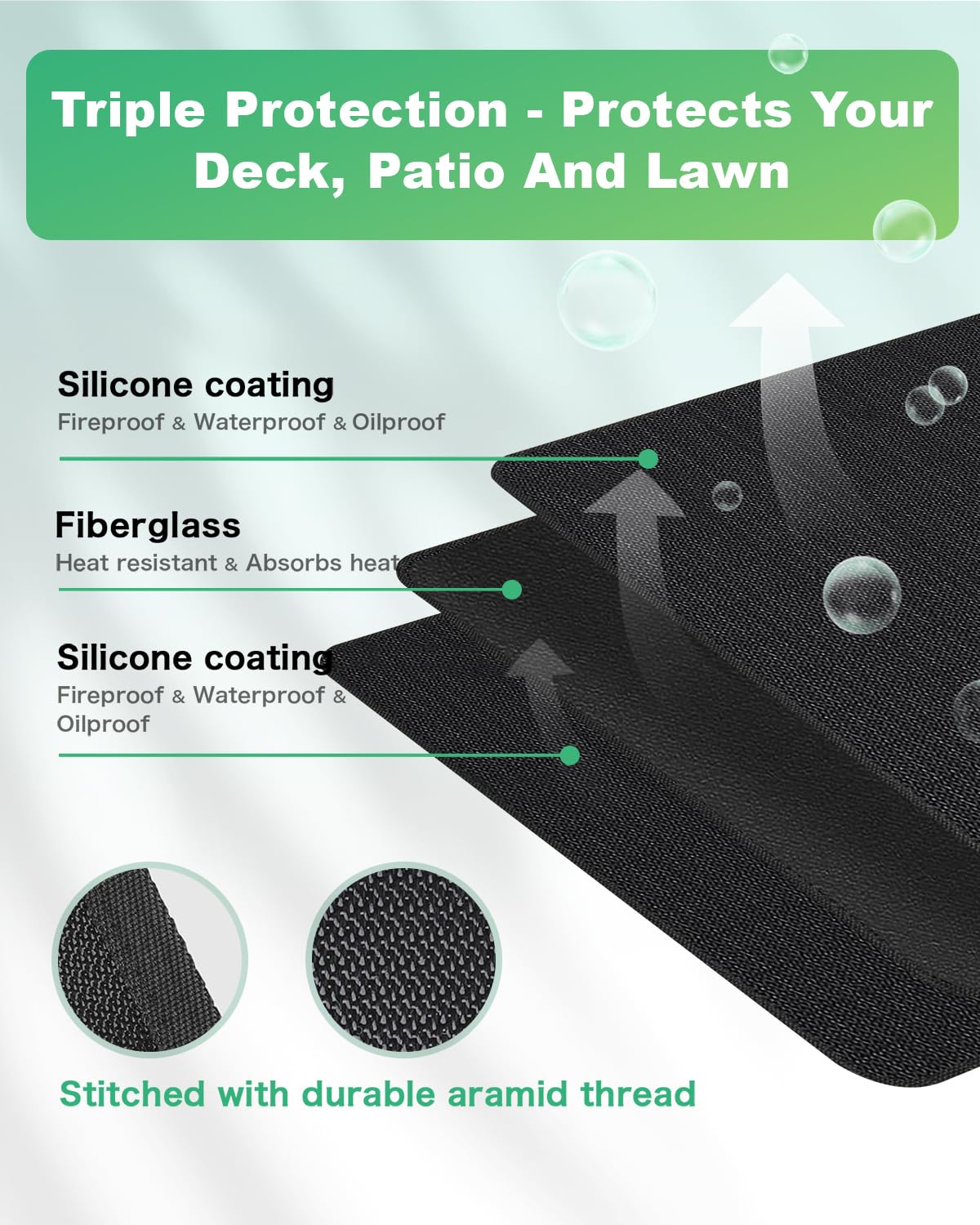 TAOMAND grill mat showcasing thick silicone coating