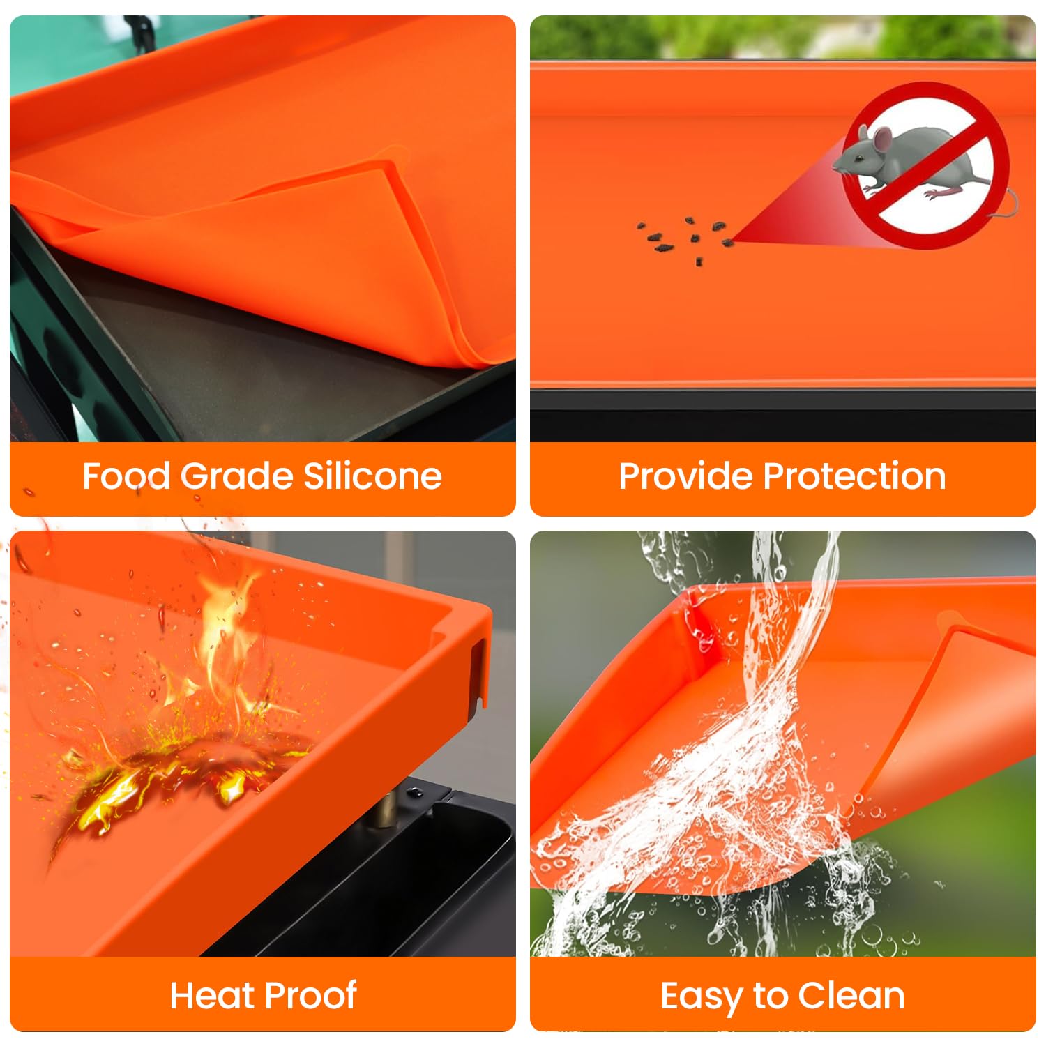 TAOMAND silicone mat showing raised edges for protection
