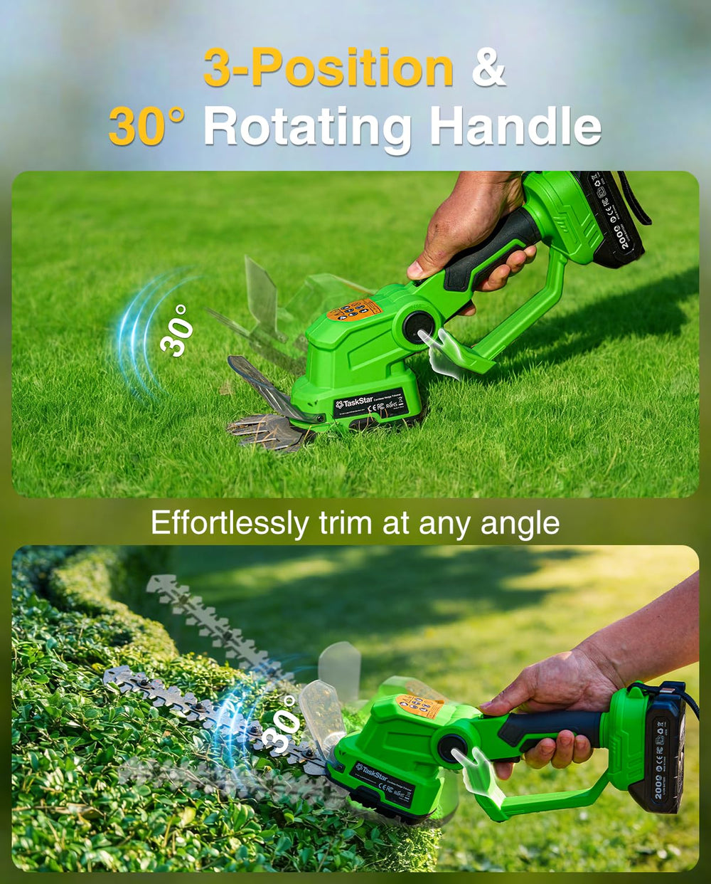 TaskStar hedge trimmer battery and charger