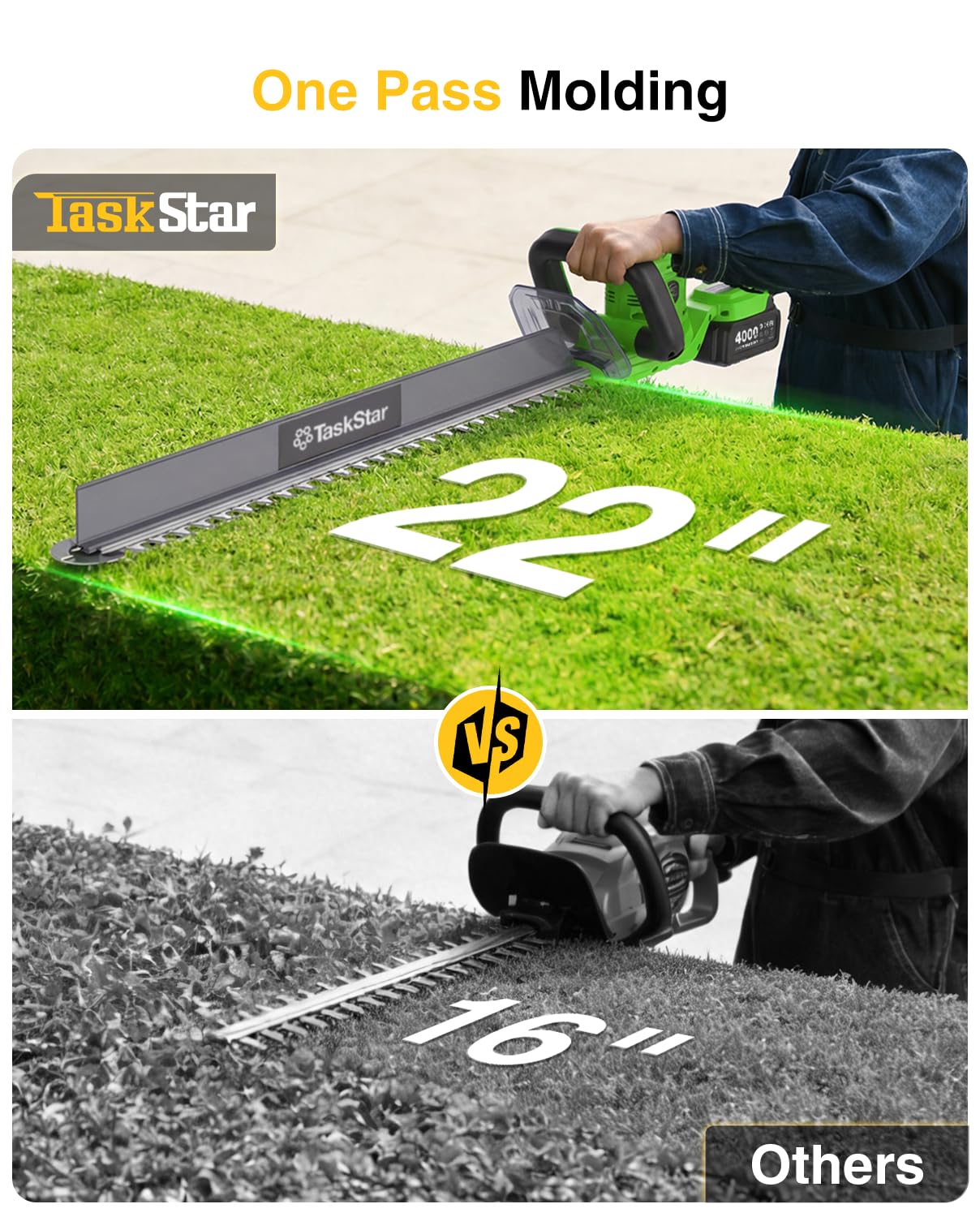TaskStar hedge trimmer showing battery charging process