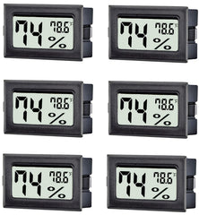 TASOGEN Mini Digital Thermometer Hygrometer black front view