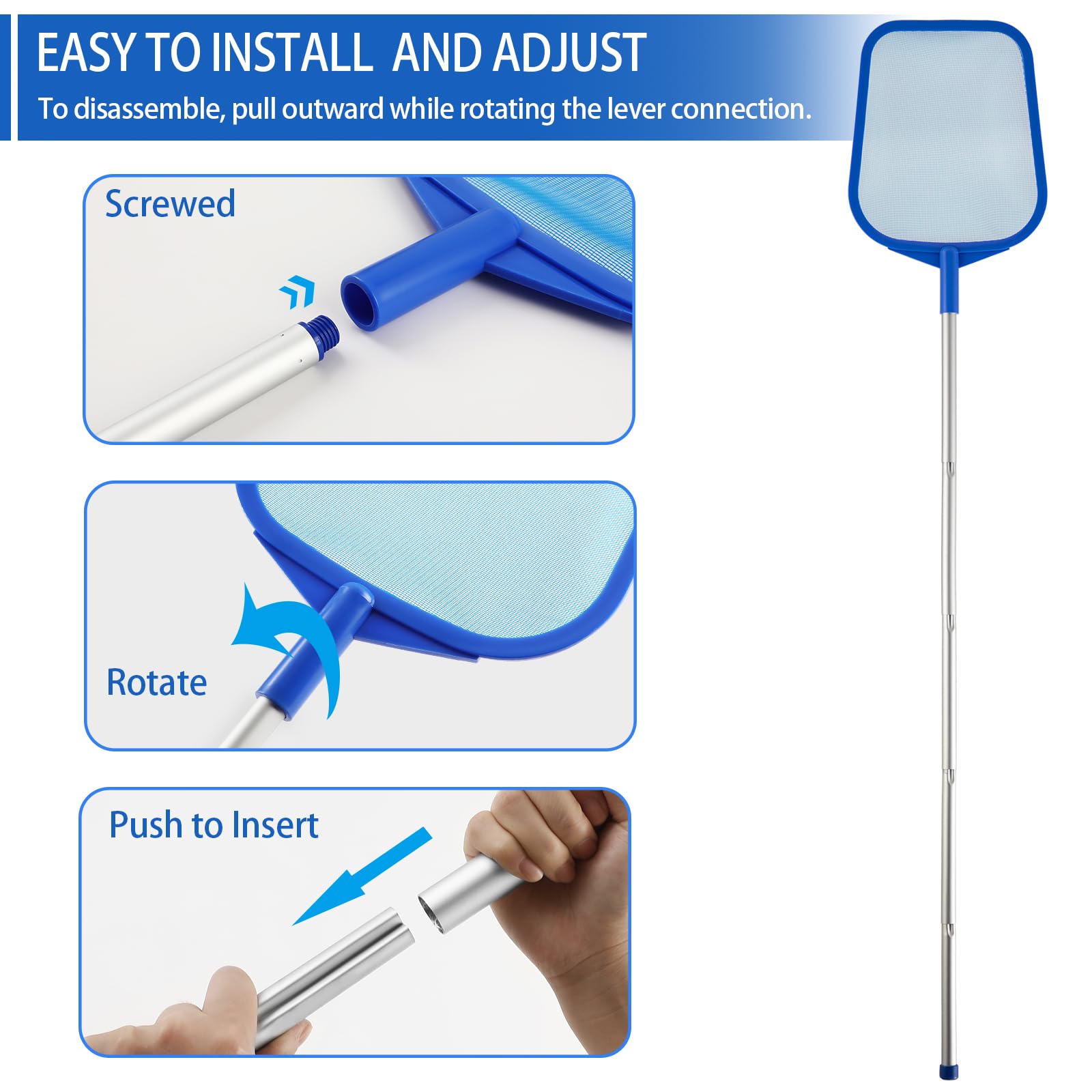 Tavaleu Pool Skimmer displayed with packaging