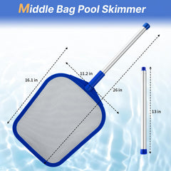 Tavaleu Pool Skimmer Net attached to aluminum pole