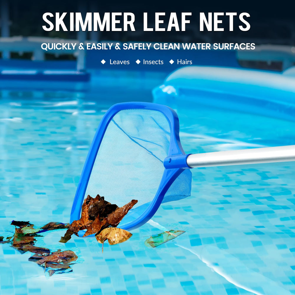 Tavaleu Pool Skimmer Net displayed with adjustable pole length