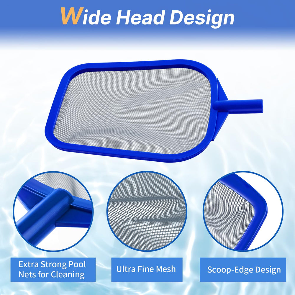 Tavaleu Pool Skimmer Net in use at pool surface