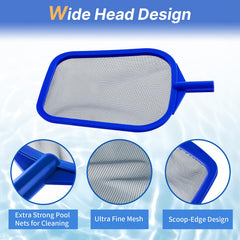 Tavaleu Pool Skimmer Net in use at pool surface