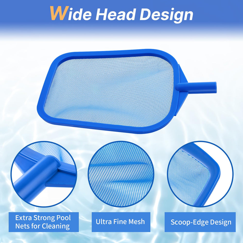 Tavaleu Pool Skimmer Net with pole, light blue color