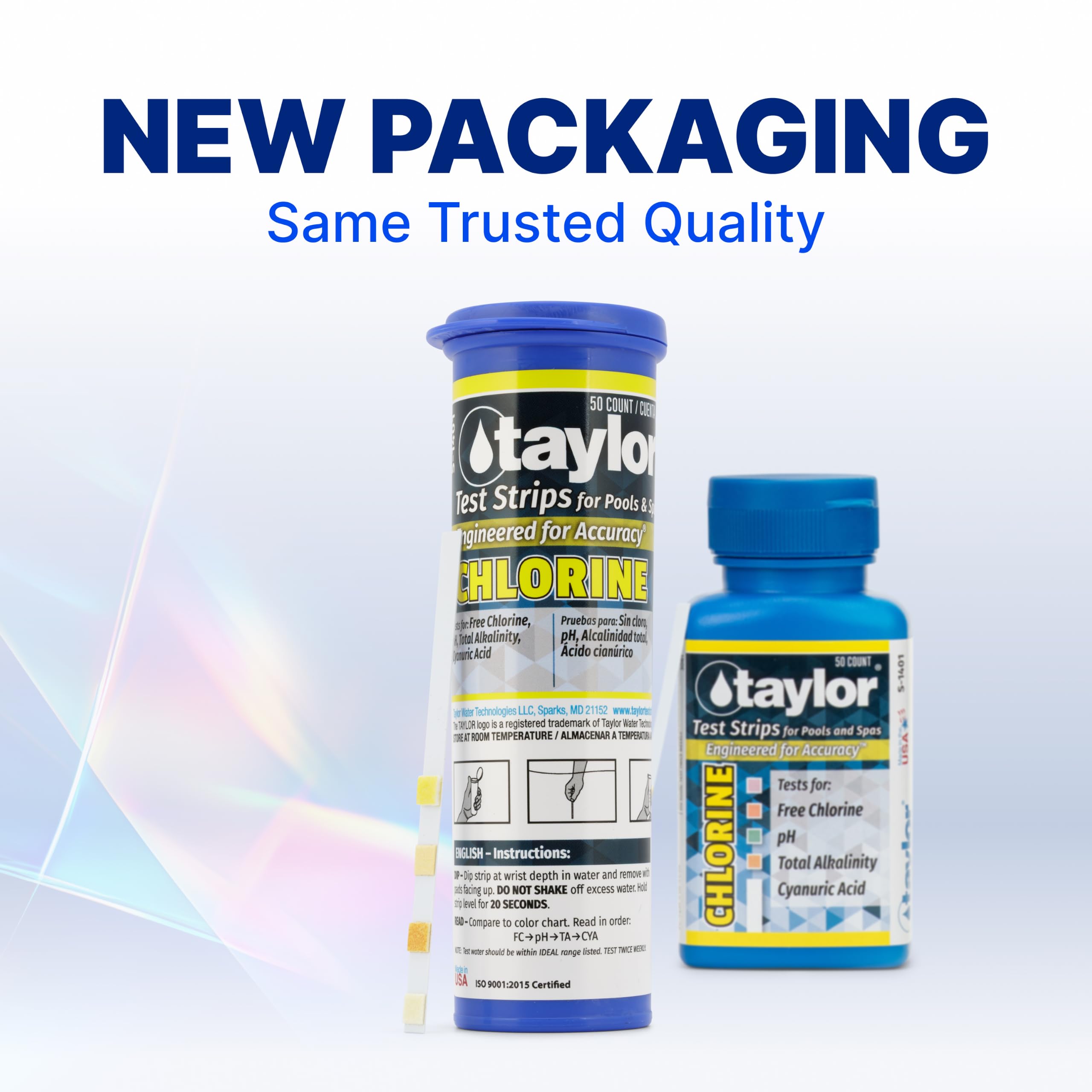 Taylor 4-in-1 Pool and Spa Test Strips in use