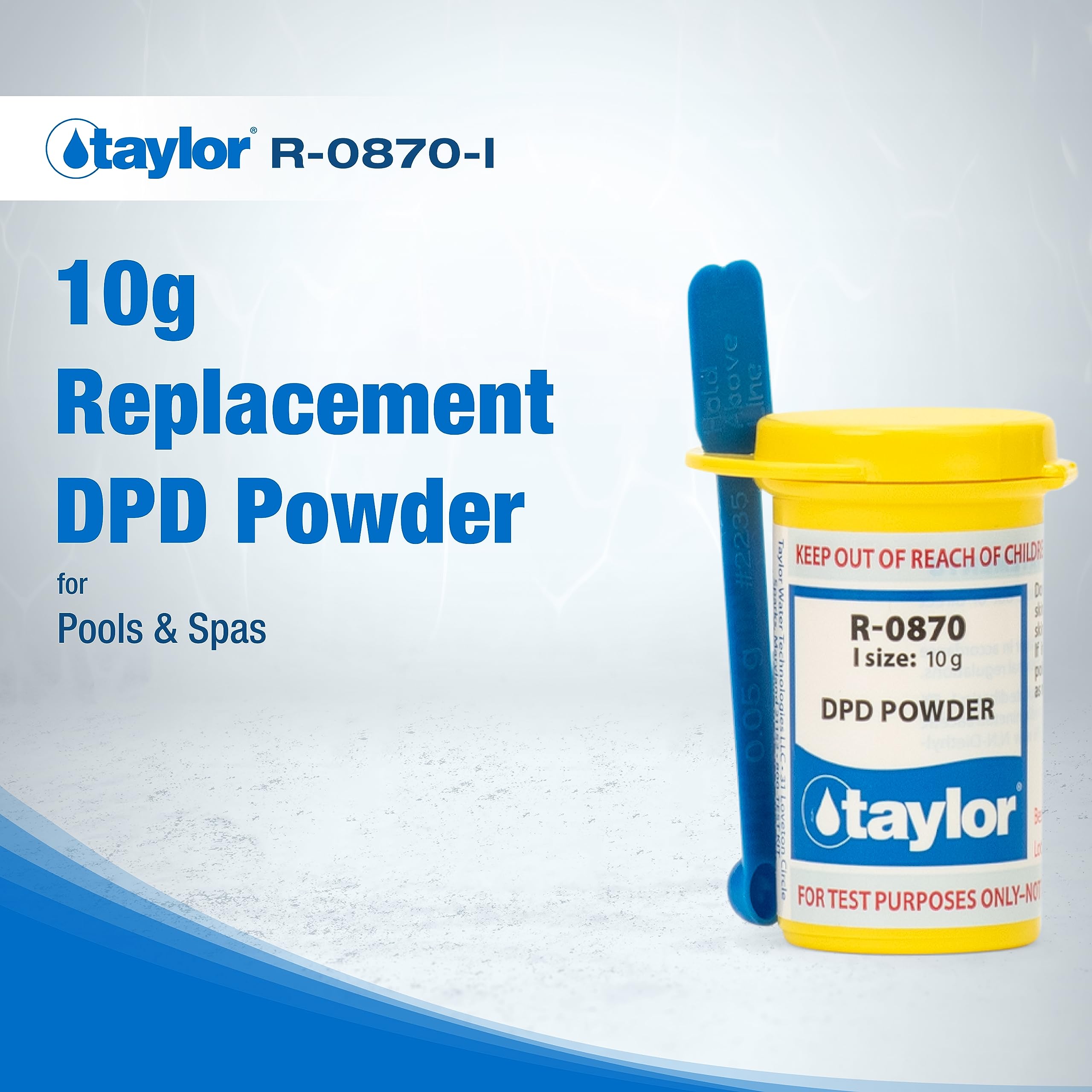 Taylor DPD Powder instructions for use close-up