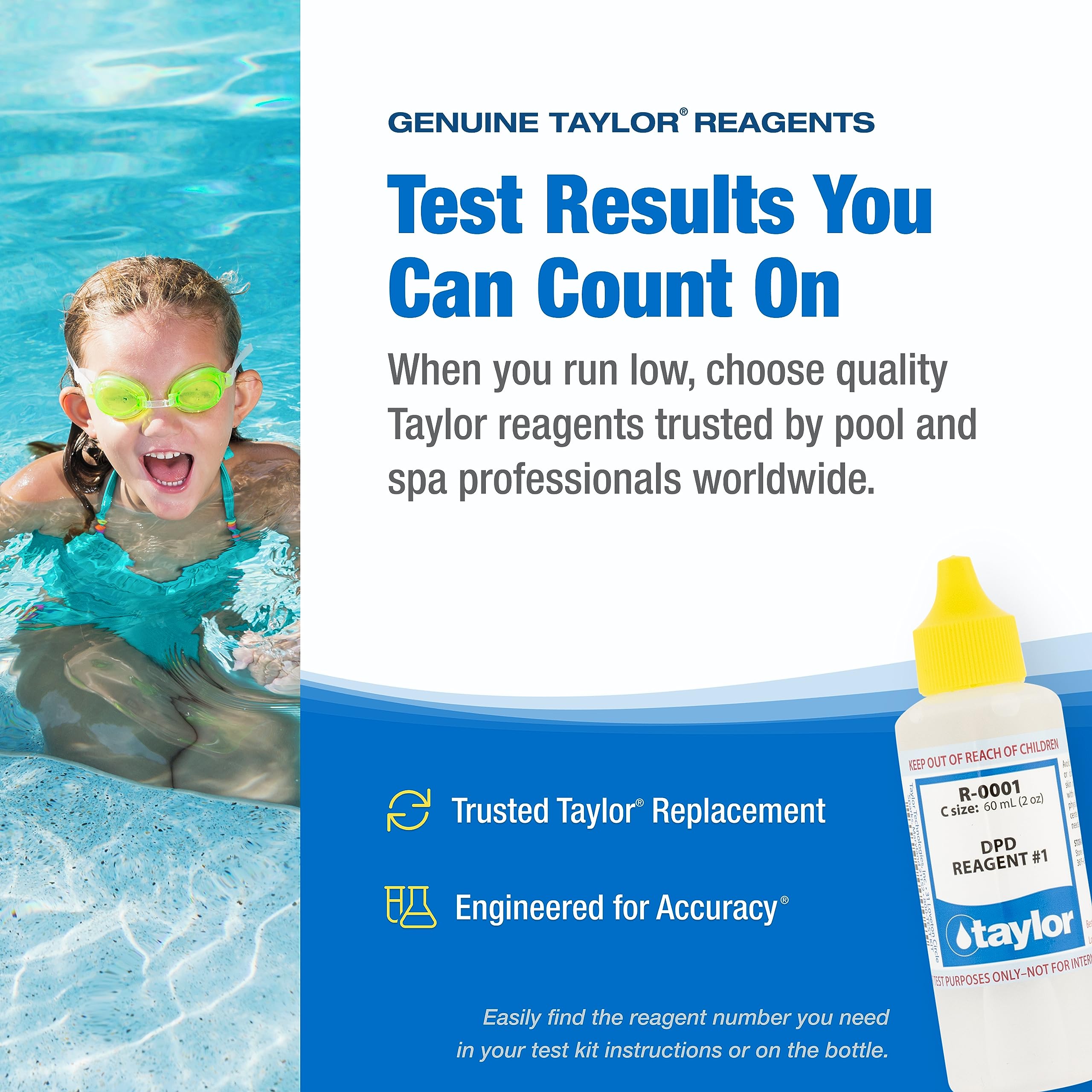 Taylor DPD Reagent #1 dropper bottle side view