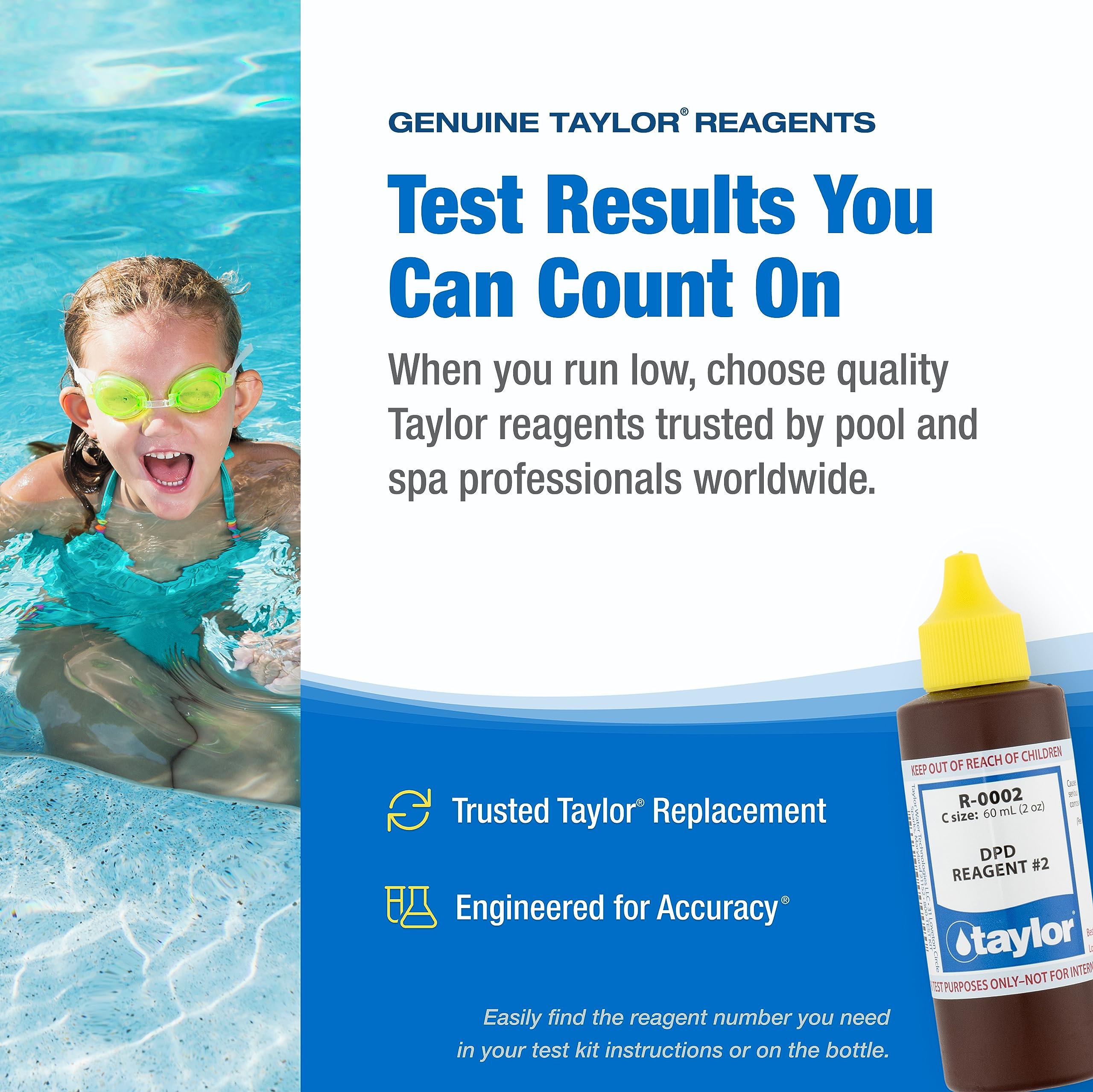 Taylor DPD Reagent #2 2 oz bottle with testing kit