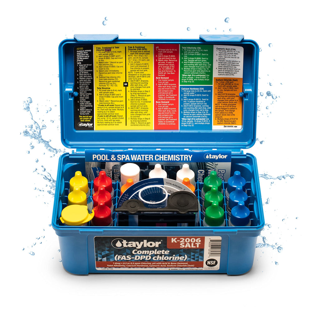 Taylor K-2006-SALT 9-in-1 Saltwater Pool Test Kit front view