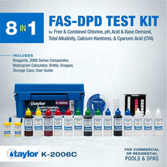 Taylor K-2006C Test Kit contents including reagent bottles