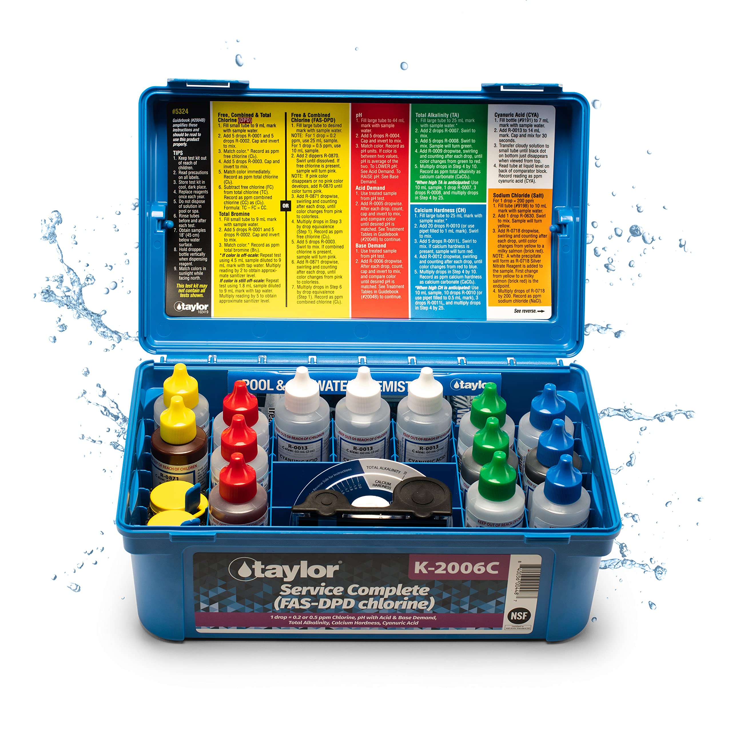 Taylor Pool Water Test Kit K-2006C packaging front view