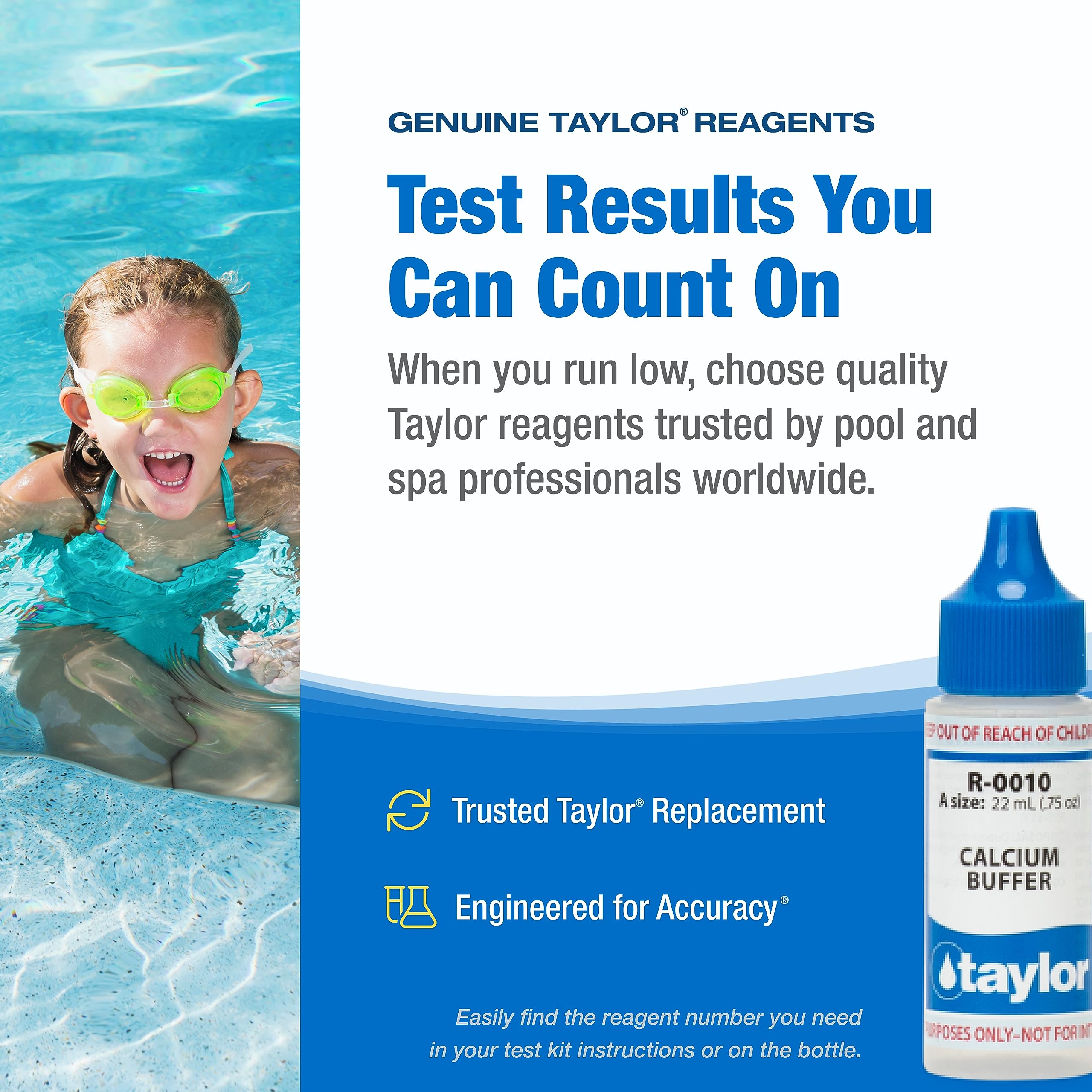 Taylor R-0010-A Calcium Buffer Reagent packaging with instructions