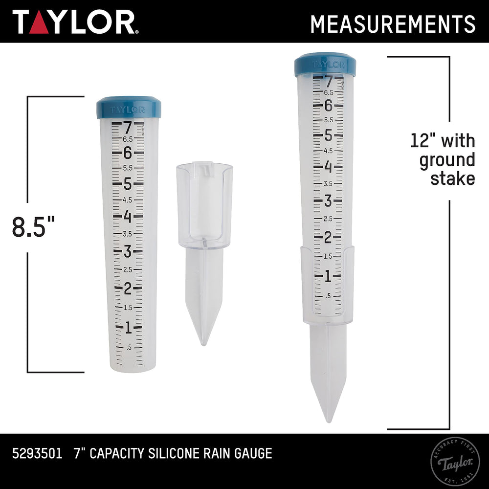 Taylor Rain Gauge with removable ground stake